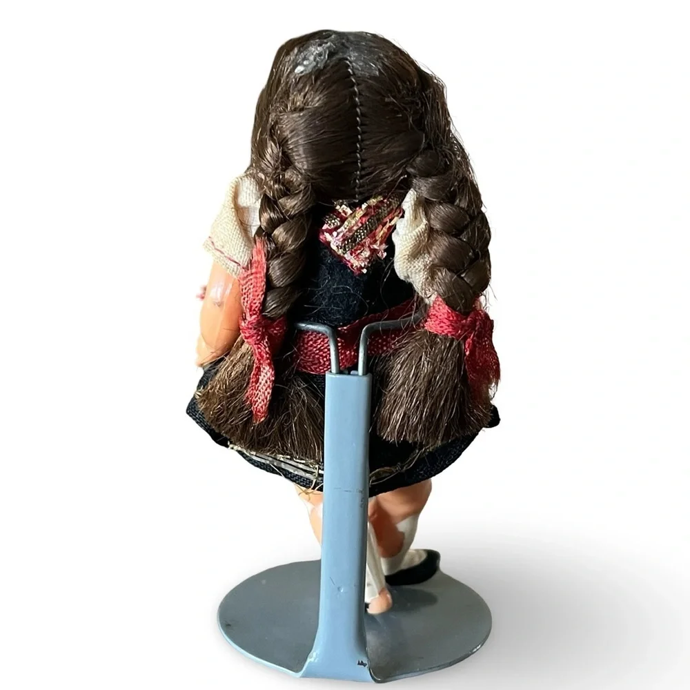 Vintage Trachten Doll with Stand